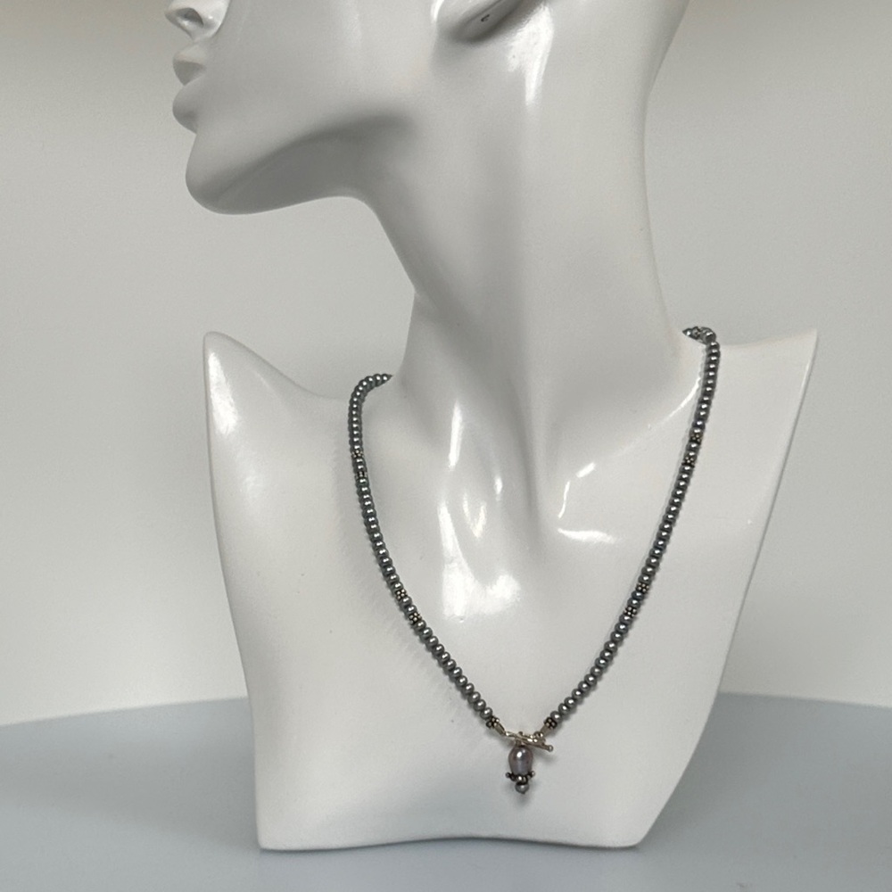925 sterling Silver Pearl Pendant Necklace
